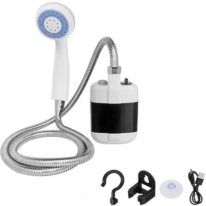 Générique Douche Camping Portable Extérieur Rechargeable USB Douchette Camping et Randonée avec Pompe Camping Jardin