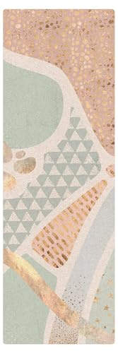 micasia Korkteppich rutschfeste Oberfläche Kinderzimmer Bodenschutz - Naturprodukt - Kinder Abstrakt 3,5mm dünne Kork Bodenmatte blau Kinderteppich trittsichere Matte 2092 (100x300cm)