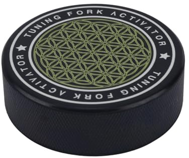 Tuning Fork Activator Puck, Universal Rubber Tuning Fork Resonator Accessories Creates Sustained Tone & Minimal Noise Striker Block for Healing Music Practitioners Meditation Enthusiasts
