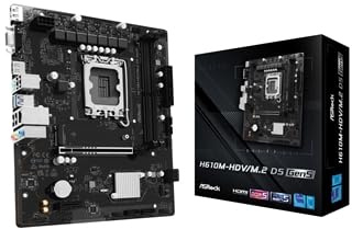ASRock H610M-HDV/M.2 D5 Gen5 Mainboard (LGA1700, mATX, DDR5, PCIe 5.0)