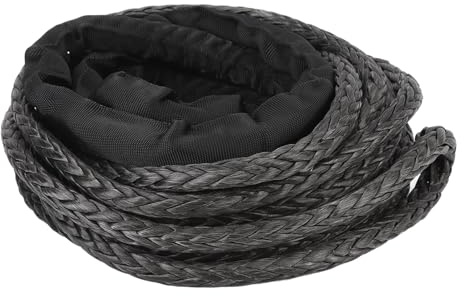 Keenso Cuerda de Cabrestante Sintética, Polietileno de Peso Molecular Ultraalto, Resistencia a la Rotura de 26455 Libras, Ideal para Vehículos Todoterreno, Vehículos Todo Terreno, UTV (9 m/29,52 pies)