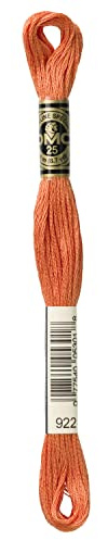 DMC 6-Strand Embroidery Cotton Floss, Light Copper