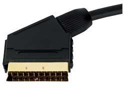 Consoletronic 1.5m Scart Cable Scart Lead Wire Plug to Plug 24k Gold ~ Fully Wired ~ Shielded ~ 21-pin ~ Audio ~ Video ~ Male to Male