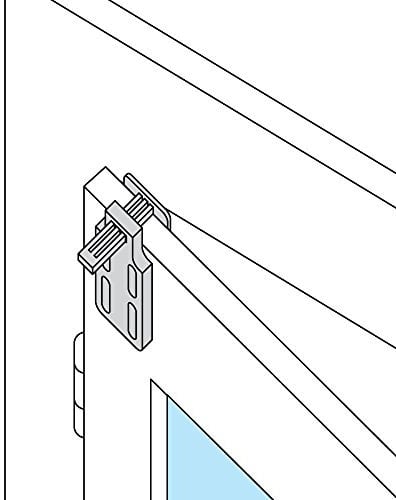 MADECOSTORE Lot de 3 de Fixations sans percer à serrer en PVC pour Store sur fenêtre avec Joint - Blanc