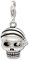 SilberDream Charm Silber Anhänger schwarz Totenkopf Pirat Zirkonia FC695 Silber Charmsschmuckanhänger