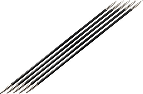 KnitPro K41104 Strumpfstricknadeln, Karbon/Messing, Schwarz,1.75 mm x 15 cm