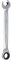 KS Tools 503.5224 Llave combinada de carraca DUO GEARplus con función de carraca en la llave fija 24mm