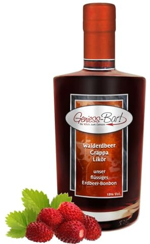 Walderdbeer Grappa Likör 0,7L mit wunderbarer Duft- & Fruchtnote 18% Vol.