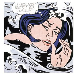 Germanposters Roy Lichtenstein Drowning Girl Poster Kunstdruck Bild 36x28cm