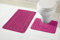 Olivia Rocco Miami 2 Piece Bath Mat & Pedestal Set, Non Slip Bathroom Set (Hot Pink)