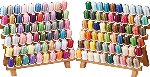 Simthread 120 Madeira Farben Polyester Maschinenstickgarn-Set, 550Y (500M) Polyester Maschinen Stickgarn für alle Stickmaschine