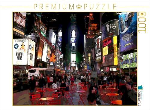 CALVENDO Puzzle Times Square bei Nacht | 1000 Teile Lege-Größe 64 x 48 cm Foto-Puzzle für glückliche Stunden