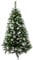 SOLAGUA NAVIDAD Künstlicher Weihnachtsbaum Extra Gefüllter Kombinierte Doppelblatttanne 150–240 cm Bäume mit Metallunterstützung (Schnee, 180cm 690Tips)