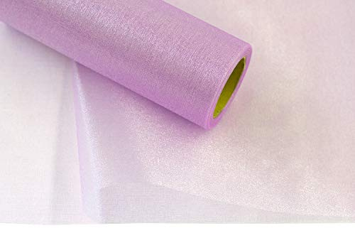 Creativery 9m Rolle Organza 36cm Snow (lila/Purpur 465) // Tischläufer Deko Stoff Band Hochzeit Tisch Schleifenband Floristik NEU