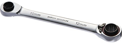 WESTFÄLISCHE GESENKSCHMIEDE 29710193 WGB Doppel-Ringratschenschlüssel 4in1 SW 10 x 13 mm, 17 x 19 mm