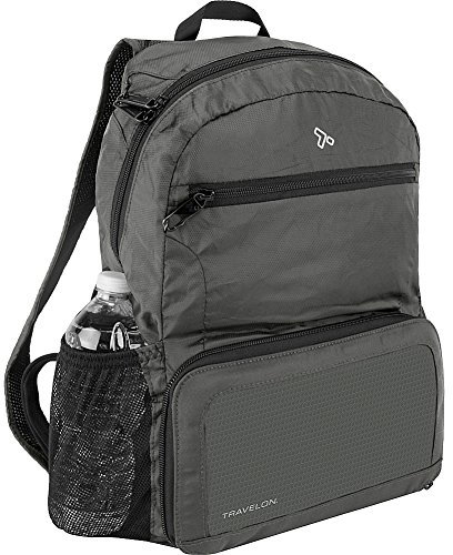 Travelon Diebstahlsicherer, verstaubarer Rucksack., anthrazit (Schwarz) - 43207-530