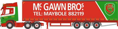 Oxford Diecast NMB007 Mercedes Actros Curtainside McGawn Bros
