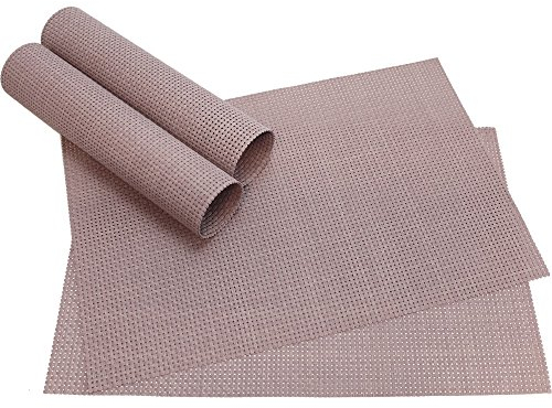 matches21 Tischset Platzset ELEGANCE edle Platzmatten 4er Set alt-rosa gewebt aus Kunststoff 45x30 cm/abwaschbar/erhältlich in vielen aufregenden Farben Platzdeckchen vom Tischwäsche Spezialist