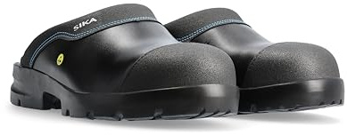 SIKA Unisex Flex Offene Clogs, rutschfeste PU-Laufsohle, Leichter Arbeitsclog, Permair-Leder, weich gepolsterte Innensohle Clog für Landwirtschaft, Bauwesen, Lebensmittelindustrie und Lagerhaltung
