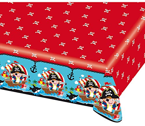 Tischdecke * Little Pirates * für Kindergeburtstag und Motto-Party | Seeräuber Piratenschiff Freibeuter Schatzsuche Kinderpiraten Pirat Mottoparty Kinder Geburtstag Tisch Decke Deko Dekoration Table
