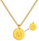AFSTALR Damen Initialen Kette M Buchstaben Anhänger Gold Kette mit Herzen Geburtstagsgeschenk für Mädchen
