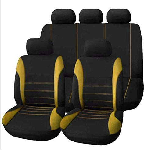 Universal Sitzbezug Sitzkissen Sitzauflage Auto Schonbezüge Autositzbezug Für Super Speed System Fahrzeug (Gelb)