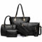 2E-youth Designer-börsen und Handtaschen für Damen, Schultertasche, Henkeltasche, (5b-black), Large