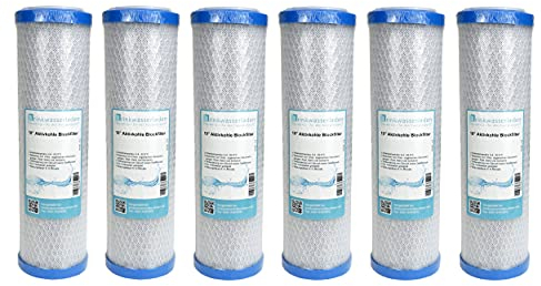 6x Trinkwasserladen 10 Aktivkohle Filter für Umkehrosmose, Kokos Filterkartusche, Trink- u. Brunnenwasser & Geschmacks- u. Geruchsneutralisierung