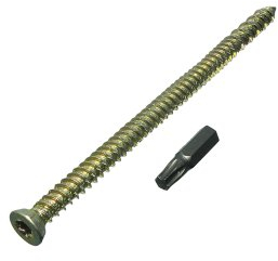 One Stop DIY Tür-/Fenster-/Betonschrauben mit Kappen, 7,5 mm, 52 mm, 20 Stück