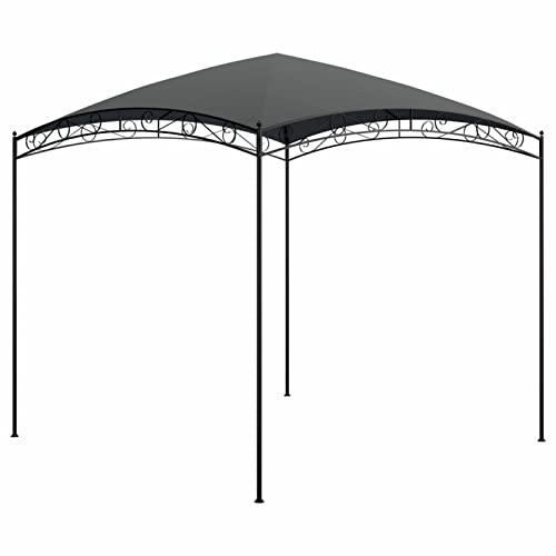 Kstyhome Pavillon, Partyzelt, Gartenpavillon, Zeltgarage, Bierzelt, Weidezelt, Carport, Lagerzelt Winterfest, Garagenzelt, 3x3x2,65 m Anthrazit 180 g/m²