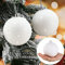 Zubebe 12 Stück große Weihnachtskugeln, Glitzer-Schneeball-Ornamente für Weihnachtsbaum, Kunststoff, hängende Weihnachtsbaumkugeln für Weihnachten, Hochzeit, Party, Dekorationen (weiß)