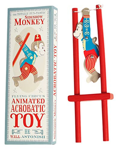 Rex London Sideshow Monkey Wooden Acrobatic Toy