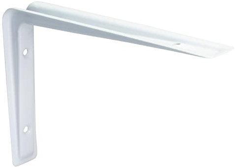 PRIOstahl Regalträger Stahlwinkel Regalwinkel Regalhalterung Regalkonsole Regalbodenträger - 1 x Träger 190 x 270 mm in Weiß für Regale Regalsystem Wand Winkel Wandregal Wandkonsole aus Stahl