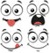 younikat Wheelie Bin Sticker Set - Funny Faces, 4 x 21 x 24.4 cm, Plastic, Glossy, Outdoor, All Seasons
