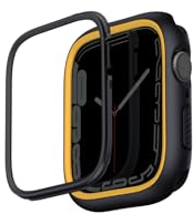UNIQ Moduo Apple Watch Gehäuse mit austauschbarer PC-Blende 41/40 mm, Mitternachtsschwarz/Senf