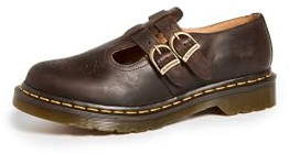 Dr. Martens Women's 8065 Mary Jane Loafers, Dark Brown Crazy Horse, 8 Medium US