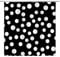 CCXTCZ Polka Dot Duschvorhang Retro Schwarz Weiß Punkt Gekritzel Kreis Geometrisches Muster Volldruck Schwarzer Hintergrund Vintage Niedlich Hippie Lustig Polyester Stoff Badezimmer Dekor Vorhänge mit