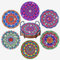 6 Stück Diamond Painting Untersetzer mit Halter, Diamond Painting Erwachsene, Wiederverwendbare DIY Lila Mandala Tassenuntersetzer mit Diamanten und Montagewerkzeuge fur Tassen,Vasen, Kerzen Dekoratio