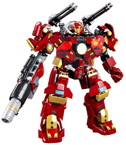 HIGH GODO Action Mech Roboter Kinderspielzeug, 588 Teile Klemmbausteine Actionfigur-Modell mit Gelenkteilen, Creator Transforming Spielzeug für Kinder