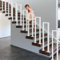 Treppengeländer Innen-Außen, Geländer für Treppen U-förmige, Treppenhandlauf (Sicherheit+Dekoration) Handlauf für Treppen Mattes Schwarz Modern für Villen, Balkone, Flure, Wohnungen (Weiß, 100CM)