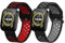 kwmobile Straps Compatible with Huami Amazfit Bip 5 Unity/Amazfit Bip 5 / Amazfit GTR 4 Straps - 2x Replacement Silicone Watch Bands - Smartwatch or Fitness Tracker - Black/Grey/Black/Red