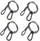 Stage Lights Safety Cable, 4mm×85cm Safety Chain, Picture Hanging Wire Rope, Stainless Steel Chain with Buckle and Looped Hanging Cord