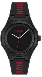 HUGO Analog Quarzuhr für Herren Kollektion #LIT for HIM mit Silikonarmband Silikonarmband - 1530343