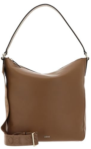 BOSS Women's Alyce Hobo - Schultertasche 42 cm medium beige