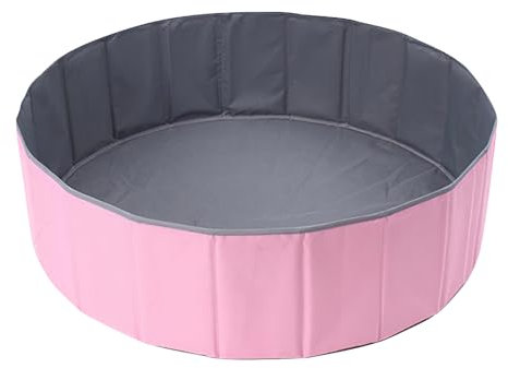 Lotvic Ball Pit, Foldable Baby Ball Pit, Kids Ball Pit, Portable Baby Round Ocean Ball Pool, Ball Pit for Baby Toddler Boys Girls Dogs Cats Indoor Outdoor (80cm, Pink)
