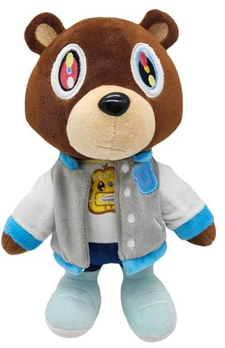 RDCIRP Kanye Teddybär Kuscheltier, Superweicher Teddybär Plüschtier, Stofftierspielzeug Plüsch for Fans Kinder Geschenk Dekoration Erwachsene Weihnachten (Color : A)