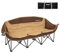 KingCamp Dreisitzer Campingstuhl Faltbar bis 450 kg, Klappstuhl Camping für 3 Personen mit Armlehne, Camping Sofa Couch 3 Sitzer Bequem, Übergröße Gartenstuhl Gepolstert Hochlehner, Khaki/Kaffee