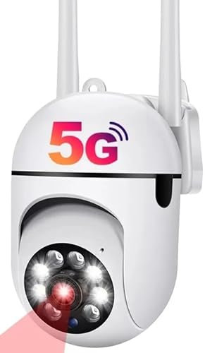 Genérico Cámara de Vigilancia WiFi, Exterior e Interior, Impermeable, Visión Nocturna, Audio Bidireccional, Detección de Movimiento, 1080p HD, Banda 2,4G, Rotación 360º