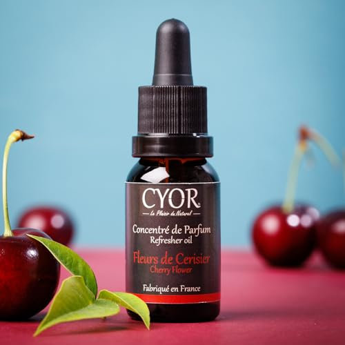 CYOR - Concentré de parfum Fleurs de Cerisier - Pour diffuseur électrique, brûle-parfum, céramique - 15ml - Parfum de Grasse - Haute qualité - Fabriqué en France