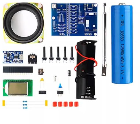 Osmond Ricevitore radio FM, kit di saldatura elettronico, display LCD, fai da te, elettronico, per auto-assemblaggio e pratica di saldatura, ricambio A-Kit